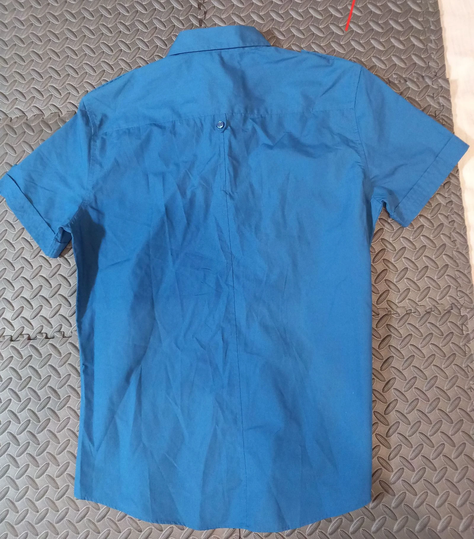 Electric Blue Short Sleeve Shirt - Clockhouse - Size L (Military / Worker Style) – photo 2